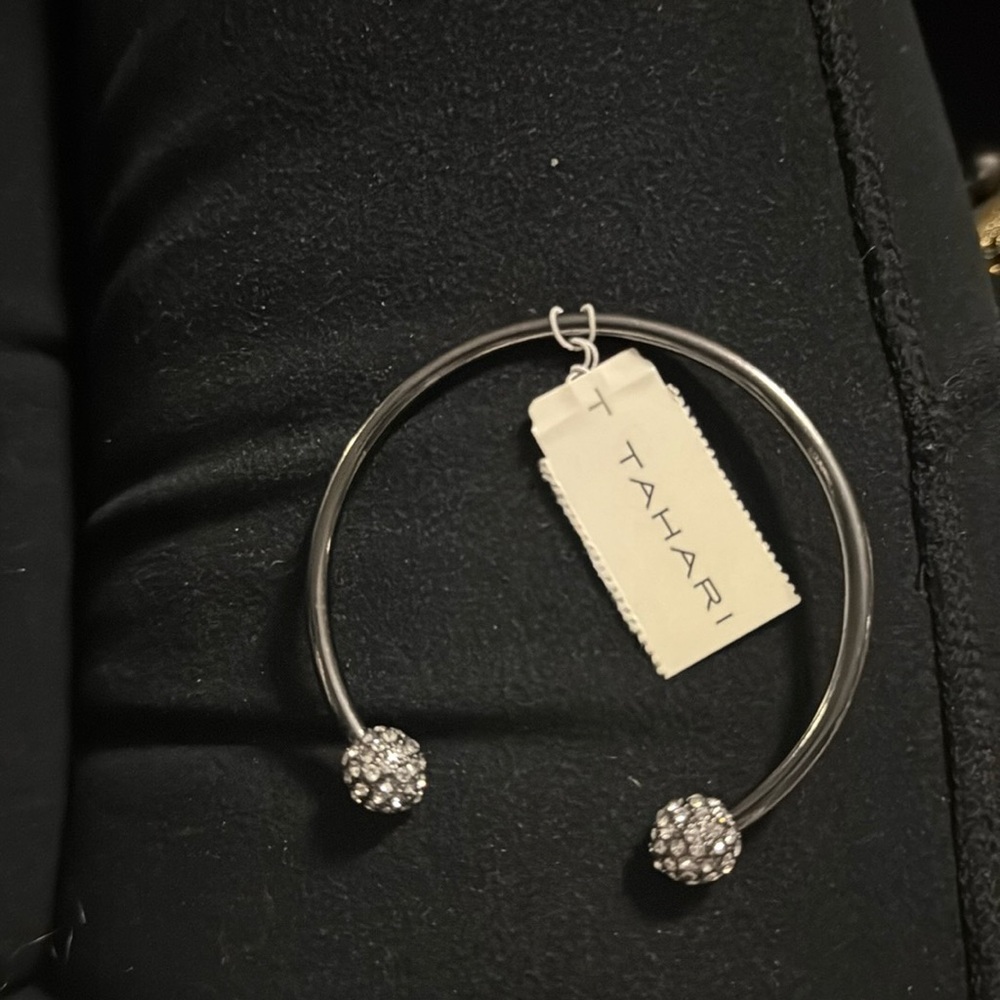 Tahari rhinestone ball bangle bracelet
